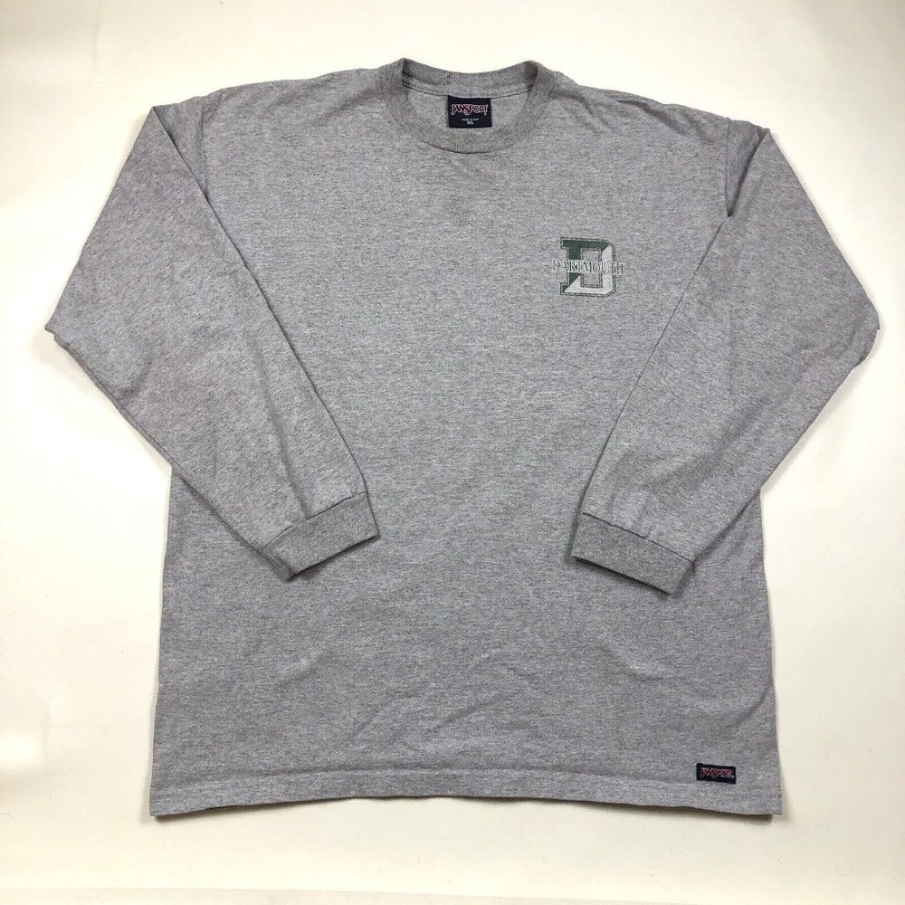 Vintage Dartmouth College Long Sleeve gray T Shirt Jansport Size Large USA  Made - Picture 9 of 10